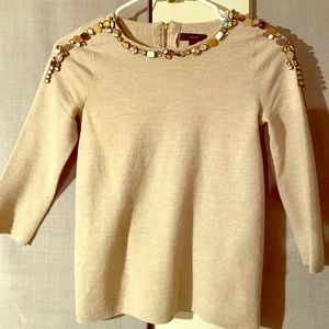 Jcrew jeweled neck sweater Size xs